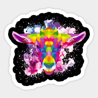 Pop Art Colorful Sheep Sticker